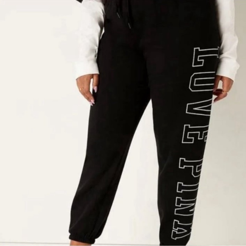 Love PINK glitter logo classic sweatpants